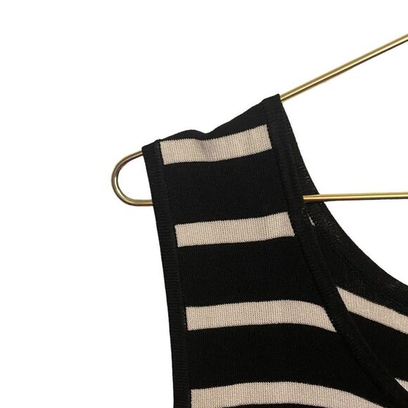 TravelSmith Sleeveless Scoop Neck Striped Knit Dress Navy White Large - Picture 4 of 7